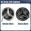 2025 Hot Car Sticker Glossy Black OE Style LED Front Grille Star Emblem Logo For Mercedes Benz GLC250 GLC300 GLC350 GLE400 GLE45