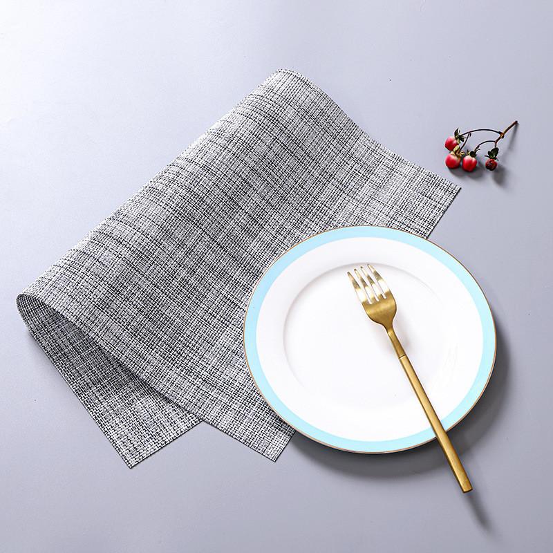 1Pc 45x30cm Rectangle Tesslin PVC Placemat Dining Table Mat Cafe Anti-slip Hot Bowl Pad Cup  Coaster