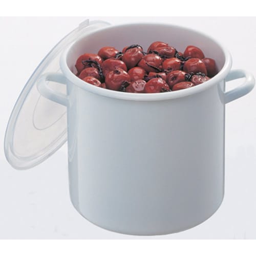 Takagi Metal Pickle Container Stock Pot, Enamel, Round, 27cm, HSP-27