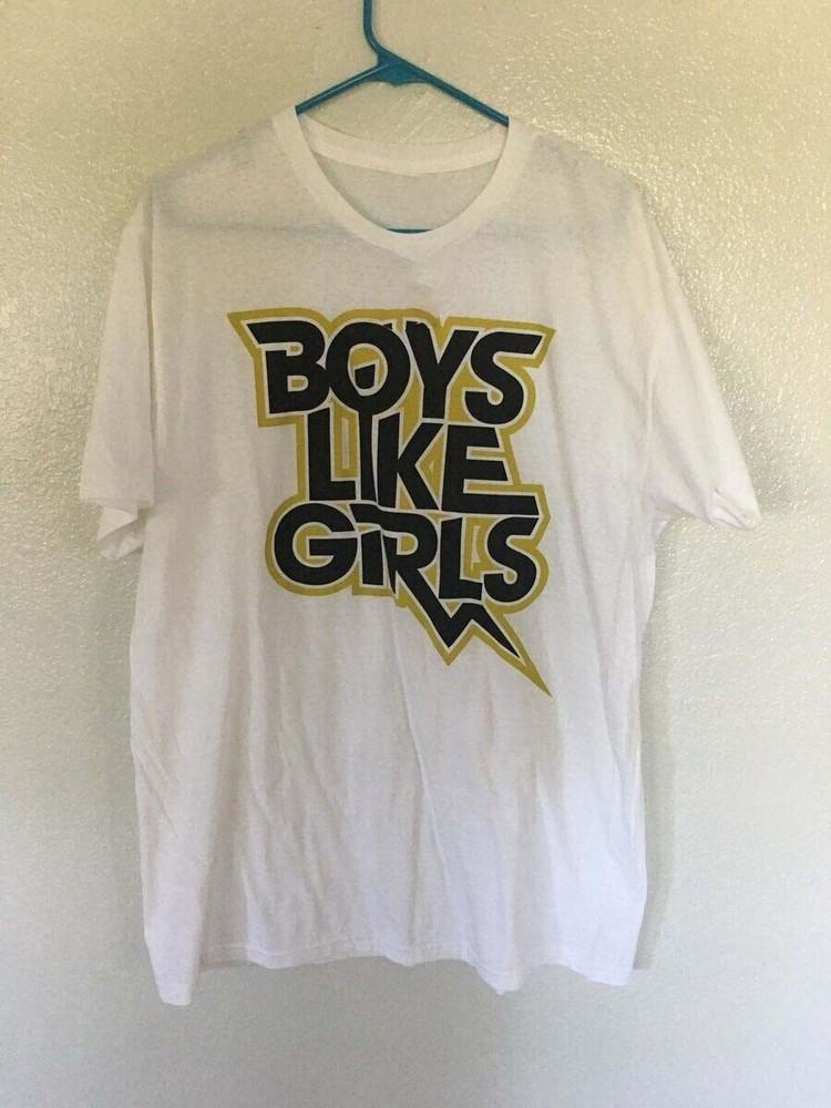Boys Like Girls Band White 100% Cotton Áll Size Shirt Unisex T-Shirt L