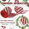 New 5 Yards Christmas Gift Bow Ribbon Lightweight DIY Red Trim Wired Ribbon Wedding Party Xmas Ornaments Fabric Swirl Ribbon
