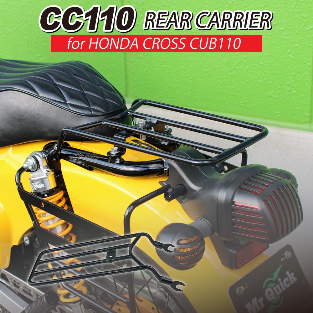 Mr. Quick Rear Carrier for Honda CC110 Cross Cub JA60/JA45 (Black)