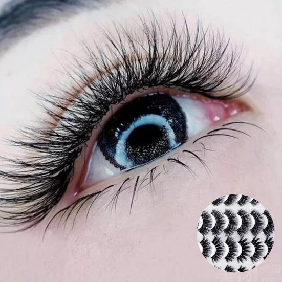 

20 Pairs Natural Thick False Eyelashes 6D Faux Mink Hair Lashes Makeup Tools 5