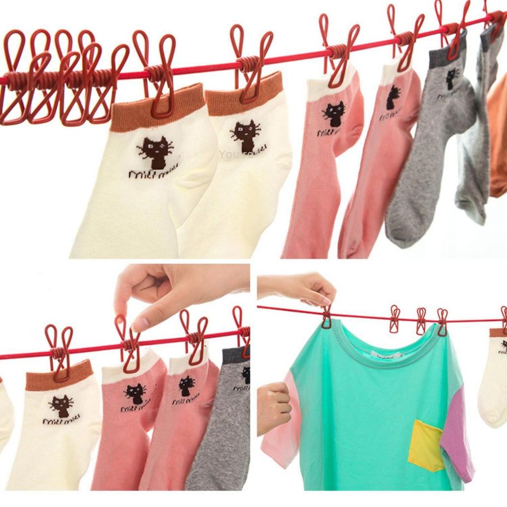 Reise Tragbare 12 Klammern Wäscheleine