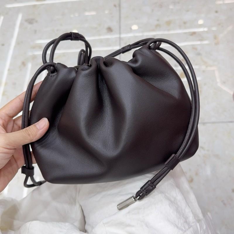 Niche Genuine Leather Lucky Bag Soft Fashionable Minimalist Women's Crossbody Cloud Single Shoulder Imported Sheepskin Inside Outside
