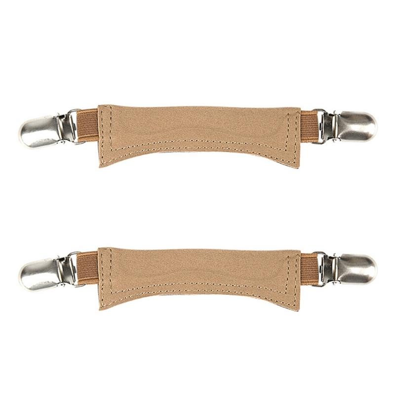 Adjustable Elastic Leather Shoe Laces Anti Slip Heel Strap with Alloy Buckles Quick Installation For Slip On Sandals