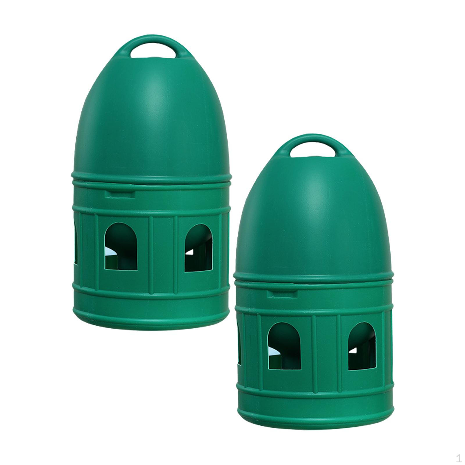 

2Pieces Pigeon Water Dispenser Feeder, Bottle with Handle, 10L Bird Drinker Waterer for Quail