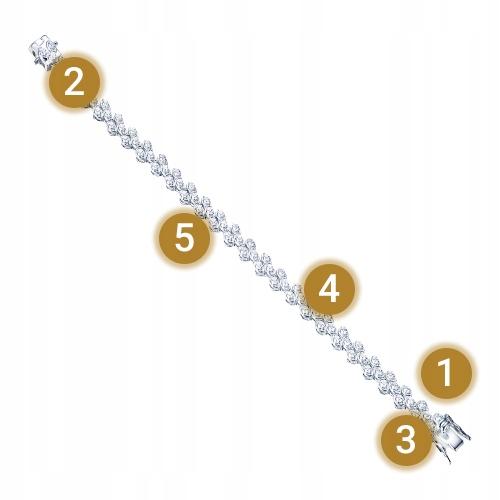 Elegant Evening Bracelet With Zircons