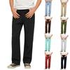 Boys And Girls Casual Drawstring Elastic Pants Children's Linen Cotton Straight Pants