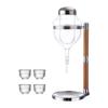 Glasses Sake Set for Barware Warmer or Cold Wine Argent