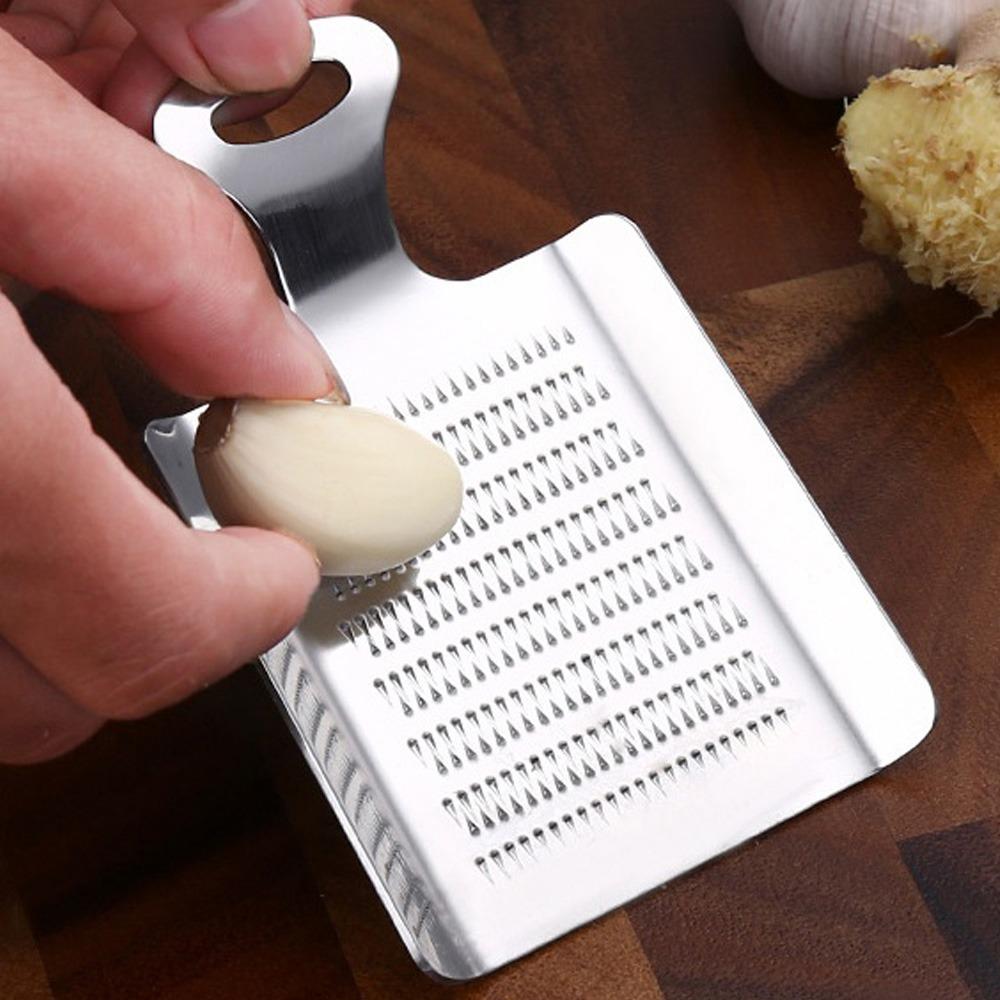 New Ginger Grater Stainless Steel Wasabi Grater Crusher Shovel Grinding Tool Press Crushed Kitchen Mincer for Fruits Vegetables