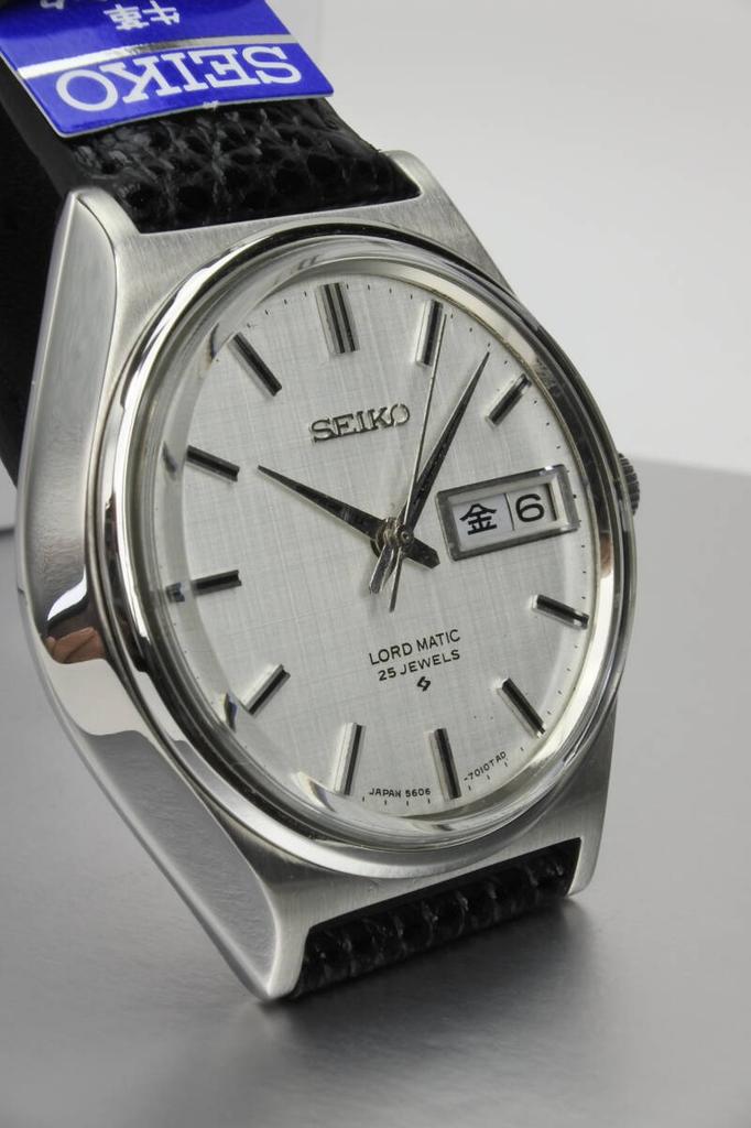SEIKO Model 1968 Lord Matic 25 Jewels Silk Dial Automatic Watch Strap Japanese Masterpiece Men's High-End