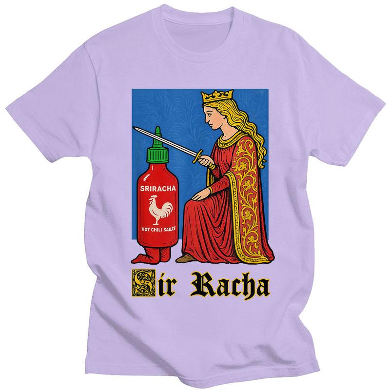 Sir Racha Lustige Chili-Sauce Meme Print T-Shirts Herren Damen Humor Beliebte T-Shirts Lässig Baumwolle Mode T-Shirt Streetwear Geschenke