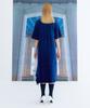 THE STUDIO K Asymmetrical Velour Dress_Navy