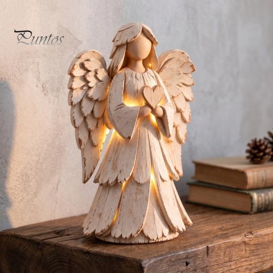 Ornement de Chambre de Fête 1/2 Pièces Figurine d'Arbre de Noël Lumineuse Vintage, Mini Centre de Table de Bureau, Décorations d'Hiver pour la Maison avec Lumières LED Chaudes, Pin