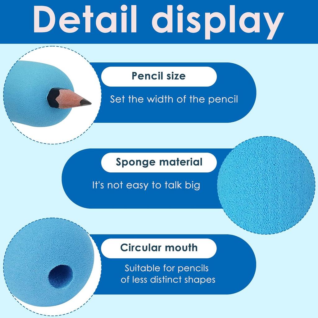 Pencil Grips Egg-Shaped Pencil Holders for Hand Pain Relief Arthritis Writing Aids for Seniors Beginners 6 Pack Orange Yellow Green Red Blu