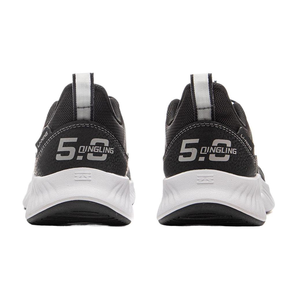 Li Ning Kids Sports Lifestyle Series Simple Comfortable Fashion Versatile Breathable Low-Top Casual Shoes Kids sneaker Black Asphalt-Gray YKCV050-1