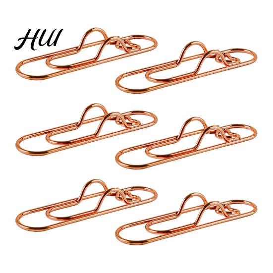 Notebook Pen Holders 6Pcs Metal Heart Clips Book Organizers Colored Paperclip Cute Shaped School Supplies Organizer Stainless Steel