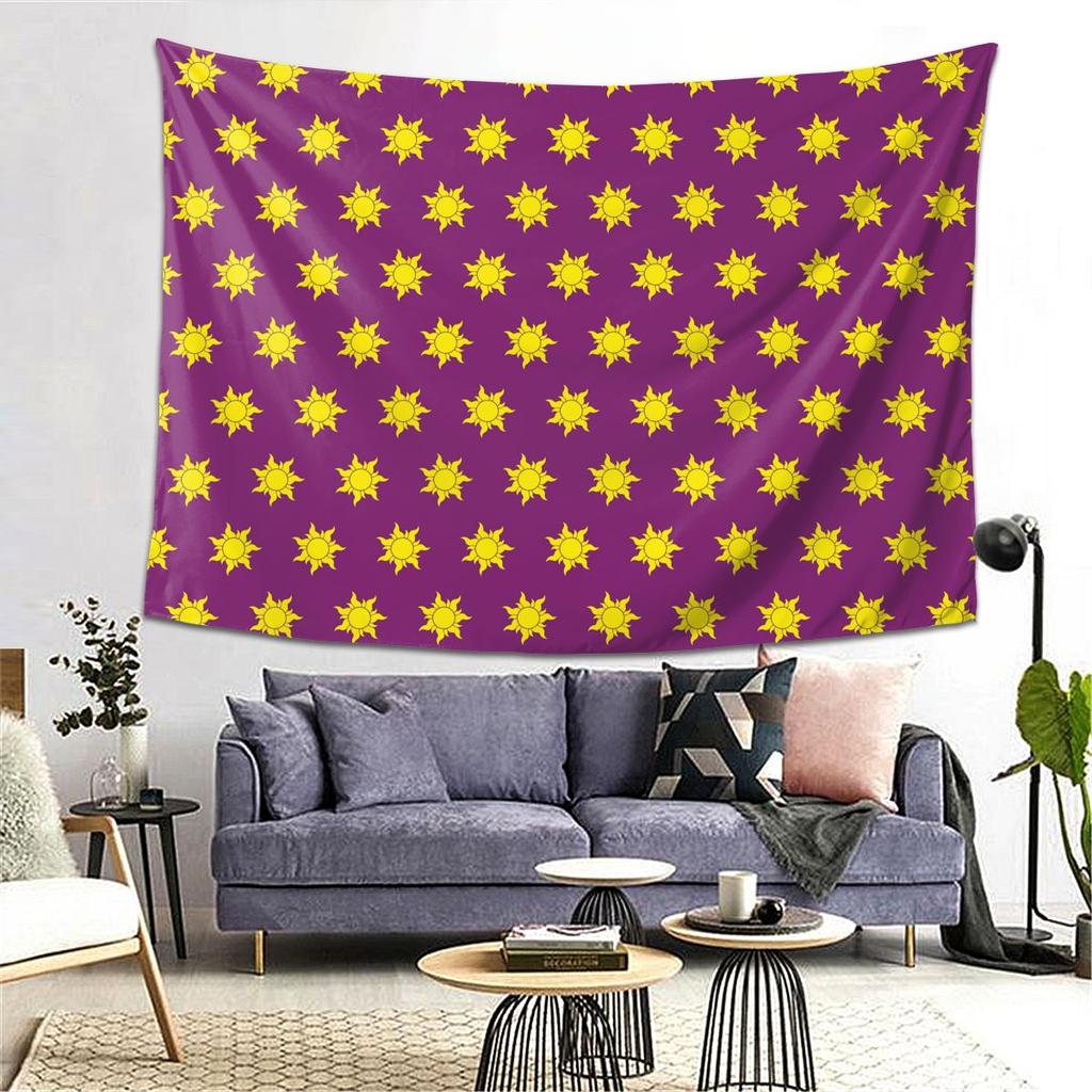 Rapunzel Sun Tapestry Decoration Art Aesthetic Tapestries for Living Room Bedroom Home Wall Cloth Wall Hanging