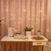 Colorful LED Star Moon Curtain String Lights for Bedroom Decoration