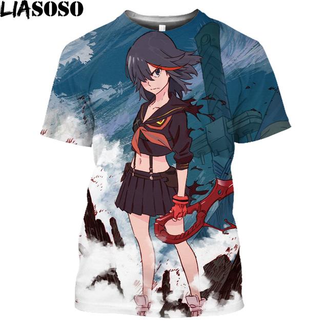 Anime Kill La Kill Printed 3D T-shirt Men Women Summer Loose Harajuku Style Shirts Unisex Streetwear Tees Tops