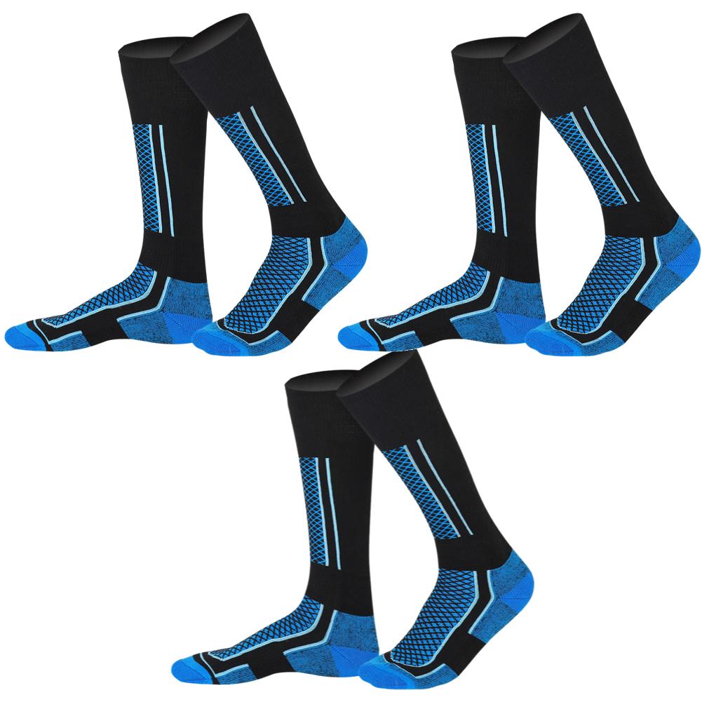 1-5Pairs Winter Warm Ski Socks Anti-slip Thickened Breathable Compression Snowboard Socks Thermal Knee High Hiking Skiing Socks