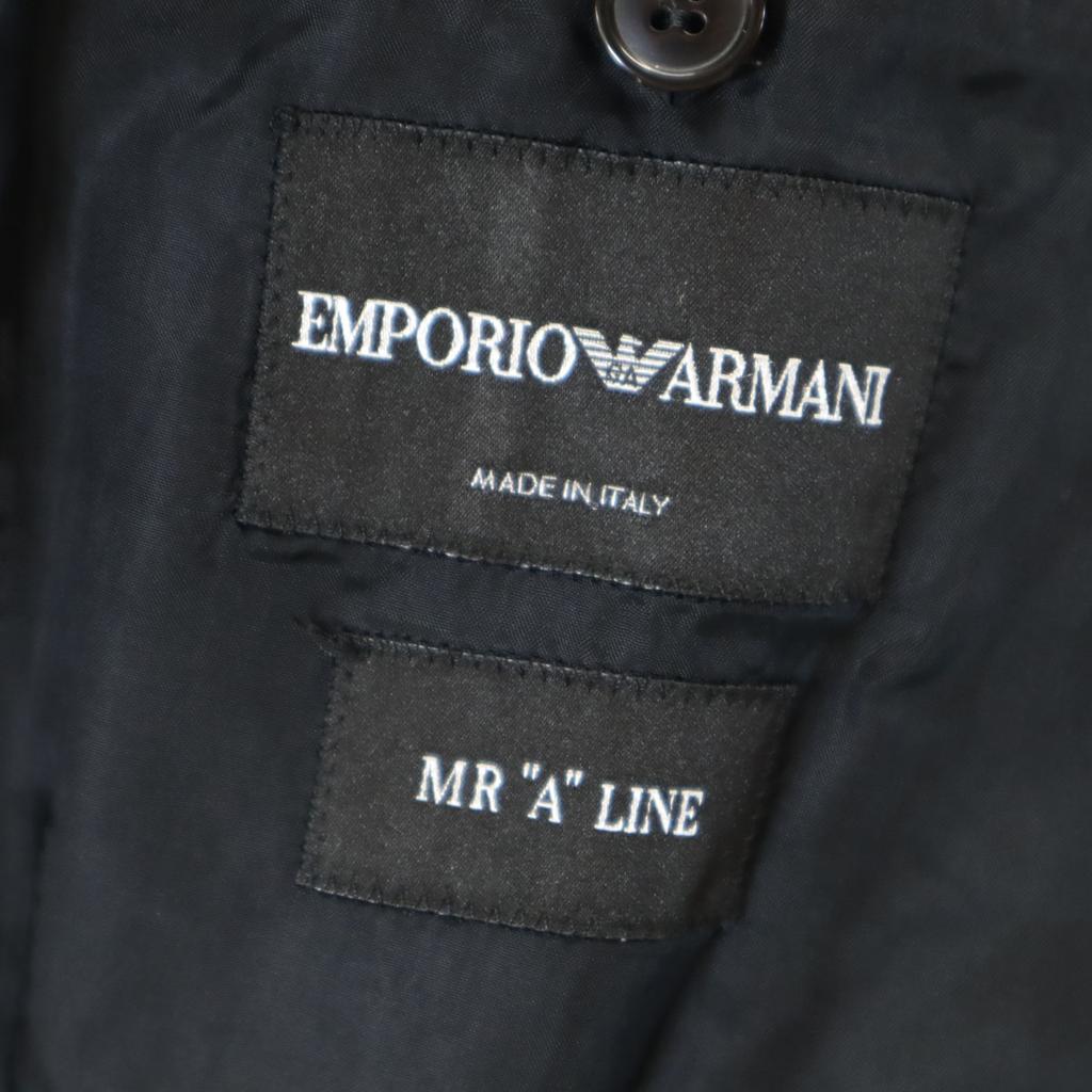 Emporio Armani Made In Italy Wool Jacket 56 Black Biggs Men's Used