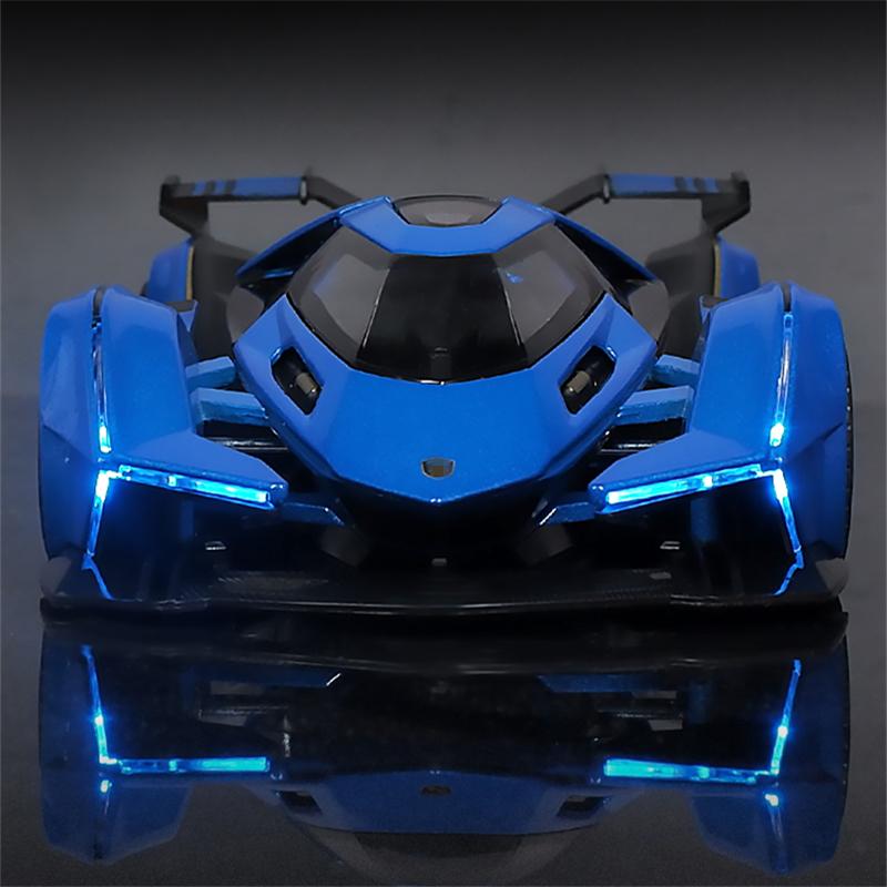 1/22 V12 Sportwagenmodell Vision VGT Gran Turismo Legierung Konzept Diecast Metall Simulationsspielzeug Modellautos für Kinder Geburtstagsgeschenke