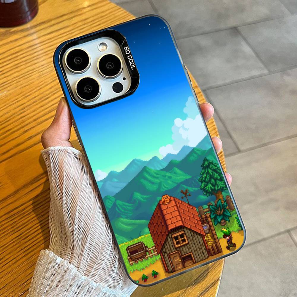 

Game S-Stardew Valley-y Fanart Phone Case For iPhone 16 17 15 14 12 13 Pro Max Black Candy Matte Shockproof Cover iPhone14ProMax
