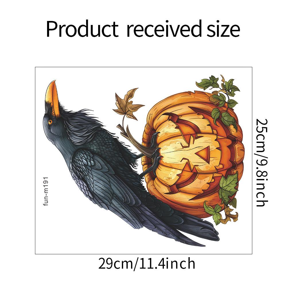 

Fun-m191 Хэллоуин украшение ворона тыква ванная туалет украшение наклейка 25*29CM/fun-m191