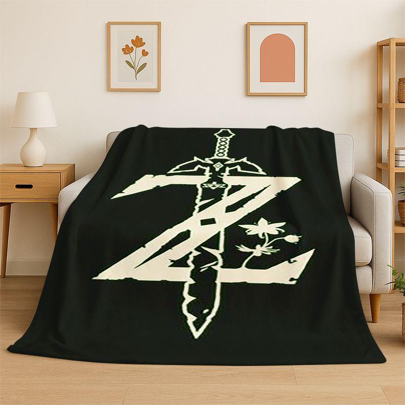 Classic Z-Zelda Cartoon Games Soft Flannel Throw Blanket,Cozy Blanket for Bed,Couch,Sofa,Bedroom,Living Room,Picnic Kids Camping