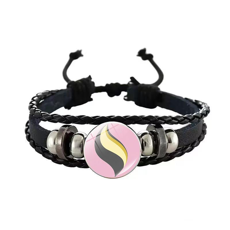 Pokémon Pikachu Black Leather Anime Bracelet