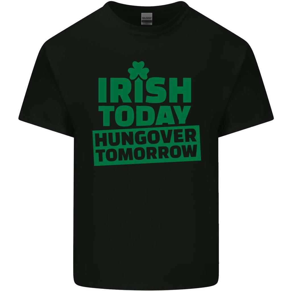 Irish Hungover Tomorrow St Patricks Day Mens Cotton T-Shirt Tee Top