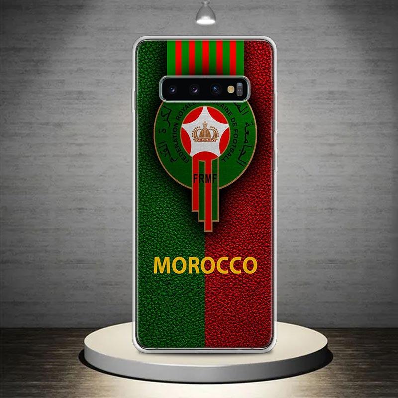 Morocco Flag Phone Case Shell for Samsung Galaxy S22 S23 S24 S25 Ultra S21 FE S20 Plus S10 + S25Edge Soft Pattern Coque Samsung
