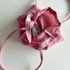 Strawberry Pink Linen Mini Bag