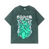 275 GSM Washed T-shirts 100% Cotton Ghibli V5 Princess Mononoke Print Unisex Heavy Cotton T Shirt