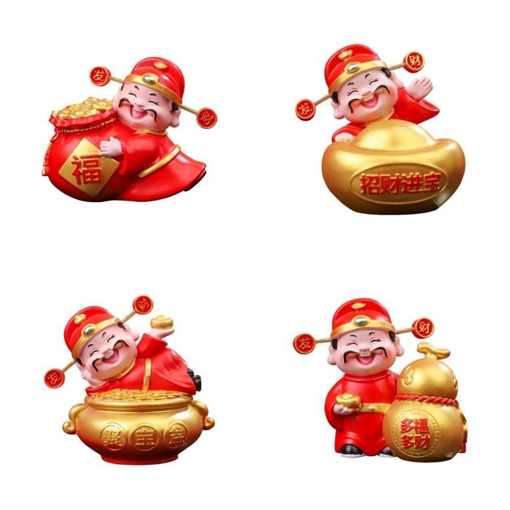 Resin 2026 Horse Year Mascot Statue Chinese God Figures Ornament  Spring Festival