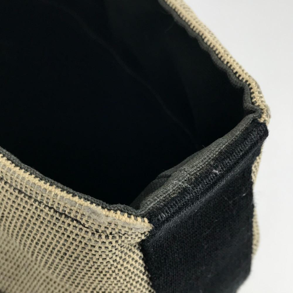 Hermes Saksaw MM Saksaw MM Bag Hand Bag Canvas Black/gray