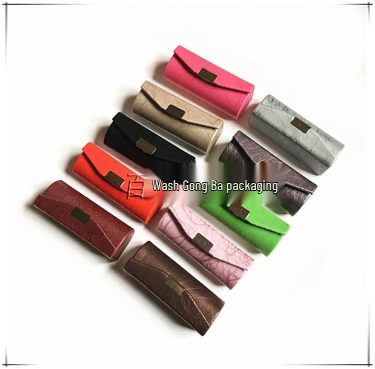 Leather Lipstick Case with Mirror - Portable Gift Storage Box