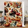 Thanksgiving Turkey Pumpkin Blanket bedroom Blanket for Livingroom Couch lunch break Soft throw for Friend's festival Gift
