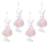 92MF 4Pcs Holiday Bunnies Ornaments Multicolor Hanging Decorations for Party