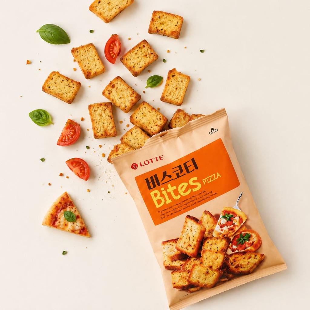 Lotte Toasted Bread Slices Casual Snacks  70g 3 flavors 6pack
