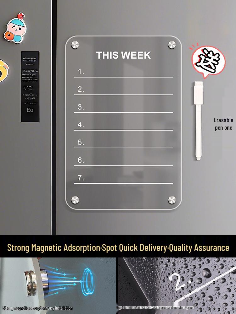 Magnetischer abwischbarer Whiteboard-Memo-Planer für den Kühlschrank