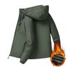 Herbst- und Winter-Fleecejacke Herren Outdoor Freizeitjacke Mittleren Alters und Junge Leute Verdickte Warme Steppjacke Große Größe Steppjacke Herren