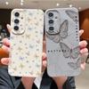 Pink Butterfly Case For Samsung S26 Ultra S25 A18 S24 S23 S22 S21 FE A15 A16 A17 A35 A36 A37 A54 A55 A56 A57 Leather Texture Silicone Cover