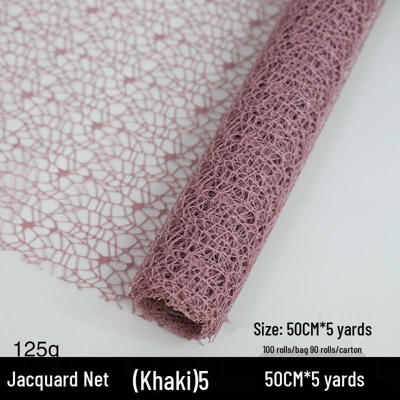 Wrap en Mesh Jacquard Fleuri Coloré pour Bouquets
