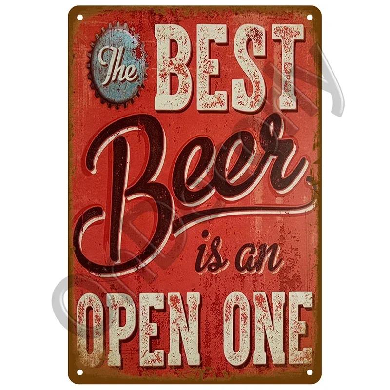 Retro Drink Plaque Art  Beer Wine  Whiskey Decor for Bars  Man Caves