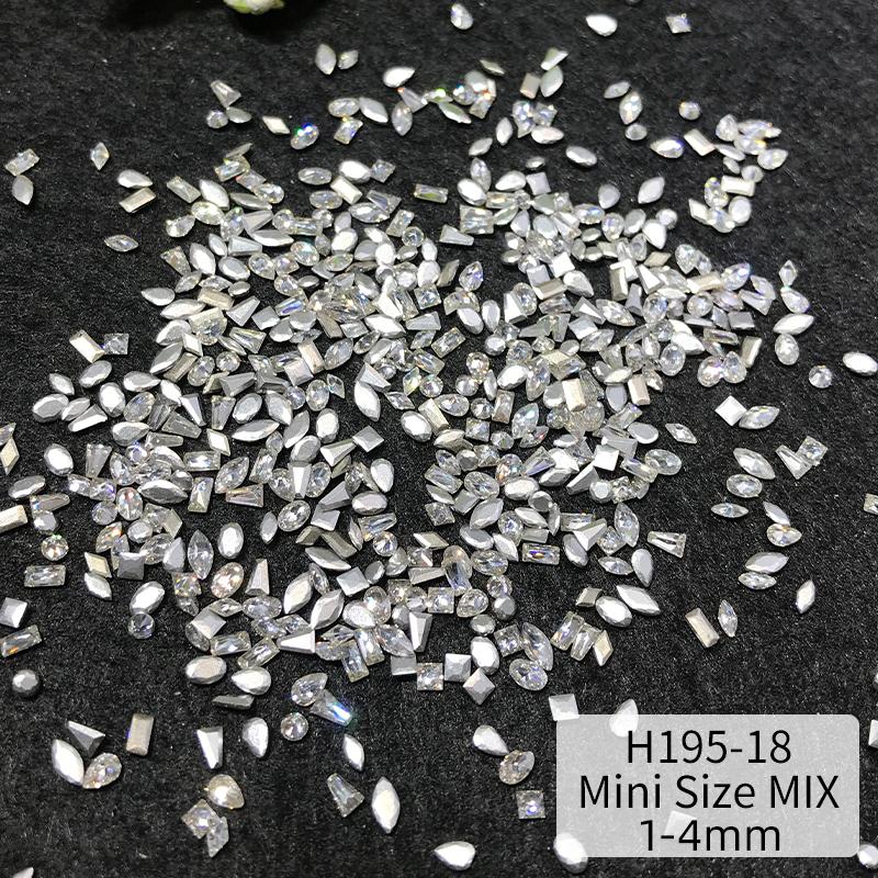 Hot Sale Mini Zircon Diamond Nail Jewelry Mixed Diy Beauty Products Decoration Cubic Zirconia Nail Charms in Bulk Rhinestones