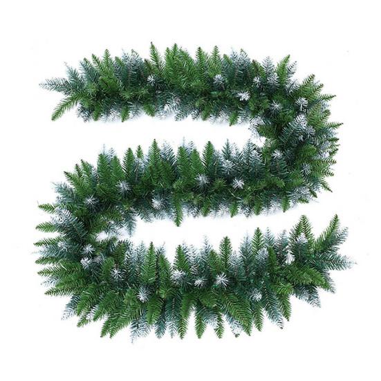 

9 футов Рождественская кедровая гирлянда Реалистичная искусственная кедровая гирлянда Гибкая искусственная гирлянда из сосновых иголок для рождественского стола, каминной полки, лестничных перил, крыльца No Light