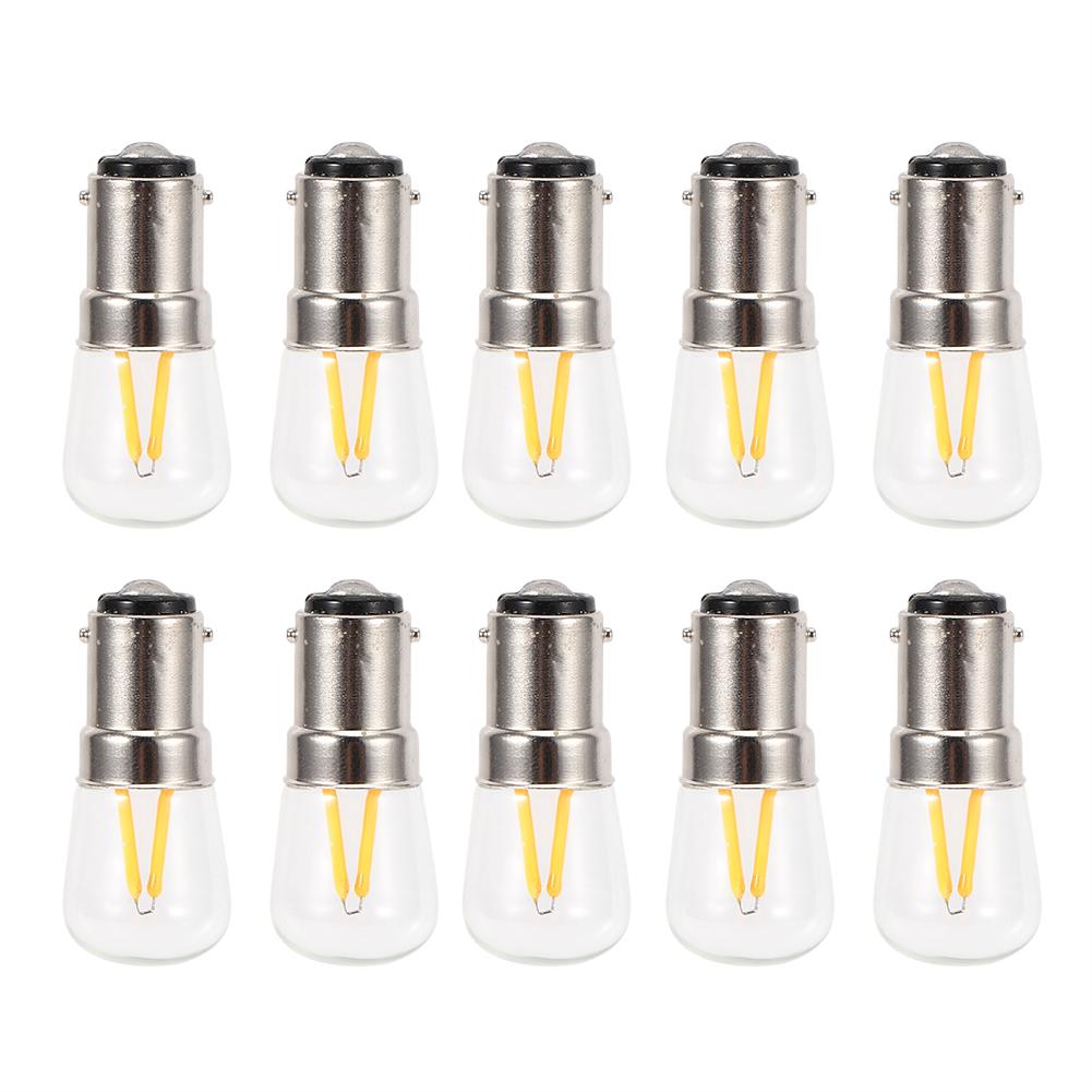 10 peças B15 1,5 W AC230 V Mini lâmpadas LED de filamento curto reguláveis para iluminação residencial e automotiva